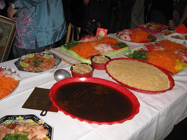 IMG_1136.JPG - the "YUE SANG" ingredients waiting to be tossed and served ... imagine the amount of work that went into the preparation